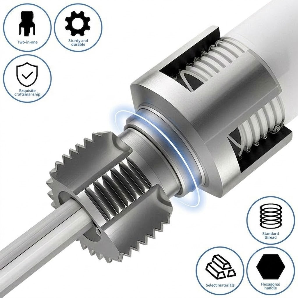 Pipe Tapping and Threading Tool